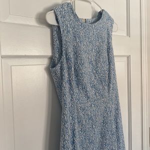 Calvin Klein Blue White Sleeveless Dress Size 8 Summer